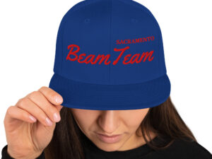 Royal Blue Red Green UV Sacramento Beam Team Snapback Hat Cap